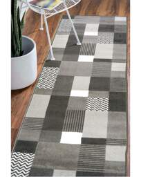 Genesis Blocks Runner Rug Charcoal - Homemaker - Size: 60X200 - thumbnail 3