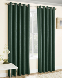 Vogue Light Filtering Eyelet Curtain Green - Enhanced Living - Size: 117 x 183cm - thumbnail 1