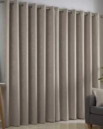 Fusion Strata Eyelet Curtains Natural - Fusion - Size: 167 x 137cm - thumbnail 5