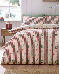 CL Capy Christmas Duvet Cover Set Cream - Catherine Lansfield - Size: KING - thumbnail 3