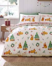 CL Capy Christmas Duvet Cover Set Cream - Catherine Lansfield - Size: KING - thumbnail 2