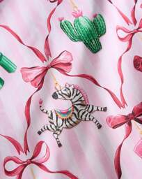 CL Christmas Kitsch Duvet Cover Set Pink - Catherine Lansfield - Size: SINGLE - thumbnail 5