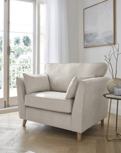 McKenzie Chenille Snuggle Chair Stone - JD Williams - image 1