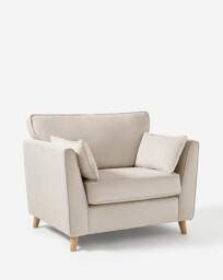 McKenzie Chenille Snuggle Chair Stone - JD Williams - thumbnail 3