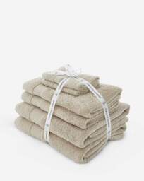 Anti Bacterial 6 Piece Towel Bale Natural - Catherine Lansfield - thumbnail 1