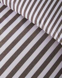 CL Epping Textured Stripe Duvet CHOC Chocolate - Catherine Lansfield - Size: KING - thumbnail 5