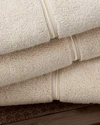 Bianca Zero Twist Satin Stitch Towel Natural - Bianca - Size: Bath Sheet - thumbnail 3