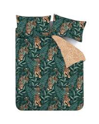 CL Tropic Tiger Duvet set Blue - Catherine Lansfield - Size: DOUBLE - thumbnail 3