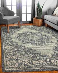 Gel Backed Medallion Rug Steel - Homemaker - Size: 160X225 - thumbnail 4