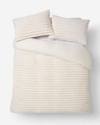 Oakley Fleece Duvet Cover Set Cream - JD Williams - Size: S KING - thumbnail 3