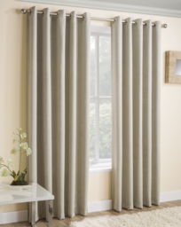 Vogue Light Filtering Eyelet Curtain Cream - Enhanced Living - Size: 117 x 229cm - thumbnail 1
