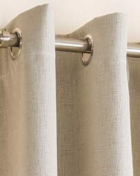 Vogue Light Filtering Eyelet Curtain Cream - Enhanced Living - Size: 117 x 229cm - thumbnail 3
