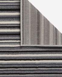 Maestro Striped Woven Rug Grey - Homemaker - Size: 120X160 - thumbnail 4