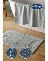 Silentnight Supersoft Cotton Bath Mat Grey - Silentnight - Size: 50X80 - thumbnail 4
