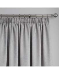 Galaxy Pencil Pleat Curtains Silver - Fusion - Size: 117 x 183cm - thumbnail 3