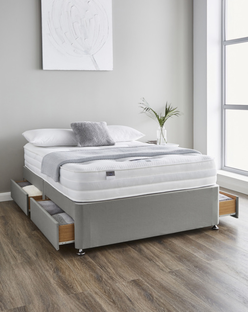 Silentnight 1000 Pocket Ortho 4 Draw Grey - Silentnight - Size: S KING - image 1