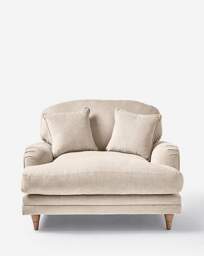 Azra Chenille Snuggle Chair Cream - JD Williams - thumbnail 2