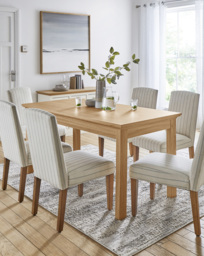 Julipa Ashford Table and 6 Everly Chairs Oak/Natural - Julipa - thumbnail 1