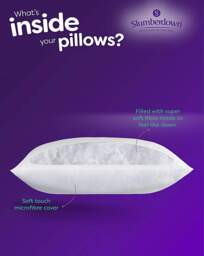 Slumberdown Medium 4 Pack Pillows White - Slumberdown - Size: PACK 4 - thumbnail 3
