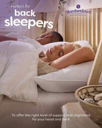 Slumberdown Medium 4 Pack Pillows White - Slumberdown - Size: PACK 4 - thumbnail 2