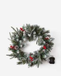 Salzburg Pre-Lit Wreath Green - FESTIVE - thumbnail 2