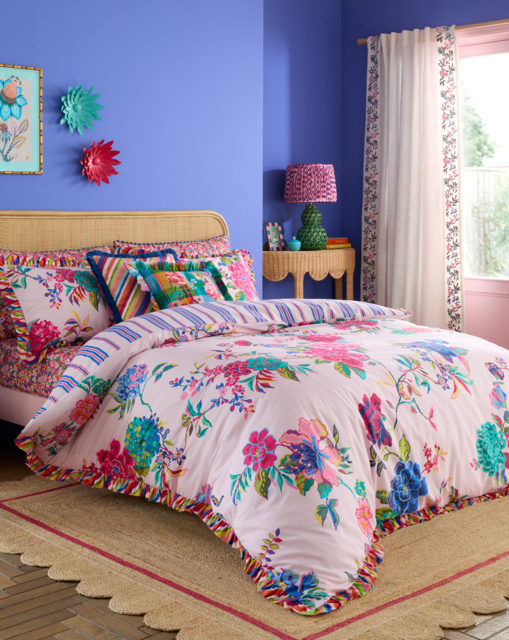 SR Flourish Floral Duvet Cover Set Bright - Sophie Robinson - Size: SINGLE - image 1