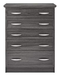 Kingston 5 Drawer Chest Grey/Oak - At Home Collection - thumbnail 2