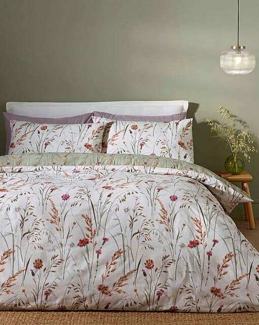 Catherine Lansfield Grasmere Duvet Set Green - Catherine Lansfield - Size: SINGLE - image 1