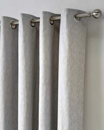 Cannes Eyelet Curtains Silver - Fusion - Size: 117 x 183cm - thumbnail 2