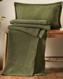 Pineapple Elephant Jaipur Waffle Throw Sage - Pineapple Elephant - Size: 150X200 - thumbnail 3