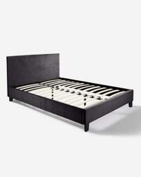 Hayden Velvet Bed with Mattress Black - Size: SINGLE - thumbnail 5