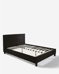 Hayden Velvet Bed with Mattress Black - Size: SINGLE - thumbnail 2