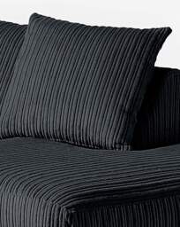 Ferguson Right Hand Chaise Sofa Black - thumbnail 4