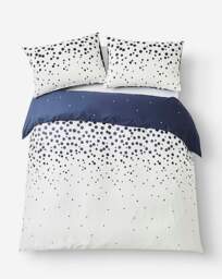 Joanna Hope Spot Duvet Cover Set White/Navy - Joanna Hope - Size: SINGLE - thumbnail 3