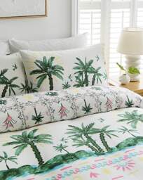 Ariana Palm Cotton Blend Duvet Cover Set Multi - JD Williams - Size: SINGLE - thumbnail 3