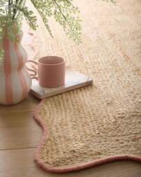 Jute Escallop Rug Peach - Origins - Size: 120X170 - thumbnail 2