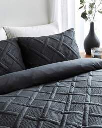 Pinsonic Duvet Cover Set Dark Grey - JD Williams - Size: SINGLE - thumbnail 4