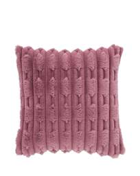 Bianca Carved Faux Fur Cushion Pink - Bianca - Size: 50X50 - thumbnail 5