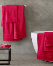 Catherine Lansfield Zero Twist Towel HOT Pink - Catherine Lansfield - Size: Pair Bath Sheets - thumbnail 2