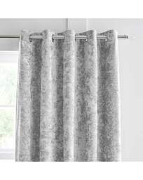 Catherine Lansfield Velvet Curtains Silver - Catherine Lansfield - Size: 168 x 137cm - thumbnail 1