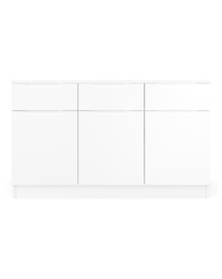 Sorrento Assembled Gloss Large Sideboard White - One Call