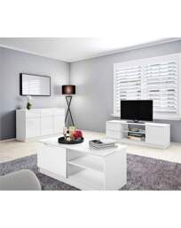 Sorrento Assembled Gloss Large Sideboard White - One Call - thumbnail 2