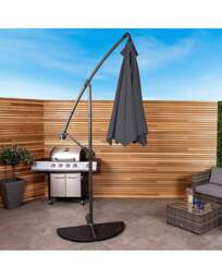 Charles Bentley 3m Garden Parasol Grey - Charles Bentley - thumbnail 3