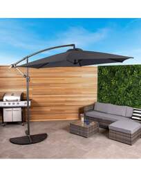 Charles Bentley 3m Garden Parasol Grey - Charles Bentley