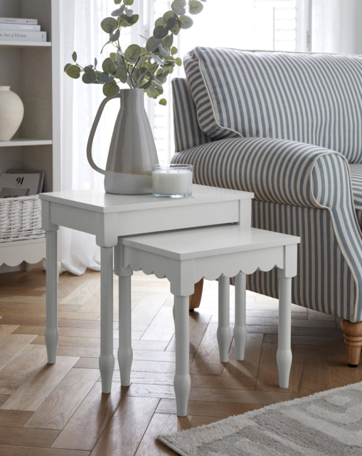 Julipa Dalia Nest 2 Side Tables White - Julipa - image 1