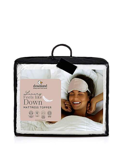 Downland Feels Like Down Mattress Topper White - Downland - Size: SINGLE - image 1