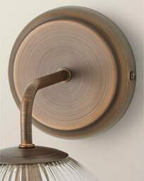 Kempton Ribbed Globe Wall Light Brass - ValueLights - thumbnail 4