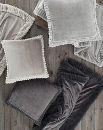Velvet Faux Fur Cosy Throw Charcoal - Catherine Lansfield - Size: 150X200 - thumbnail 3