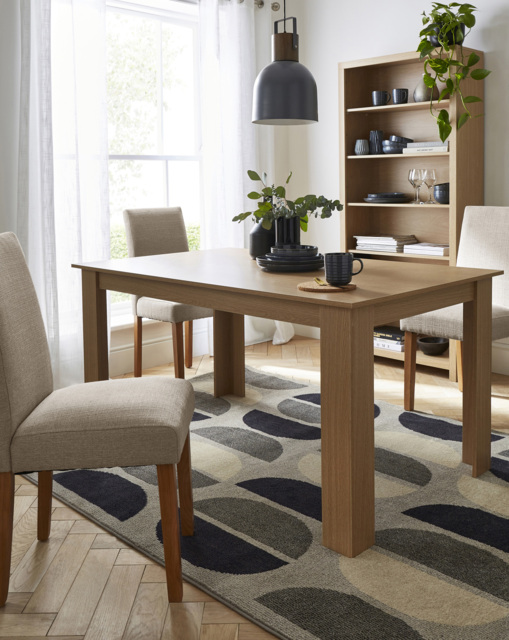 Dakota 6 Seater Dining Table OAK Effect - JD Williams - image 1