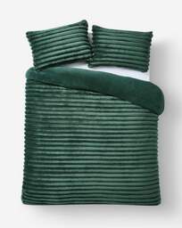 Oakley Fleece Duvet Cover Set Forest Green - JD Williams - Size: SINGLE - thumbnail 2